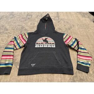 Cowgirl Hardware Big Girls Serape Stripe Rodeo Hoodie Pullover Sz XL 14-16